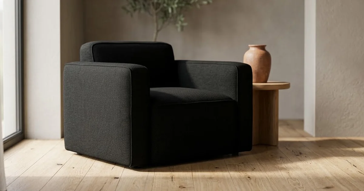 Fauteuil noir en tissu : intégration et conseils déco