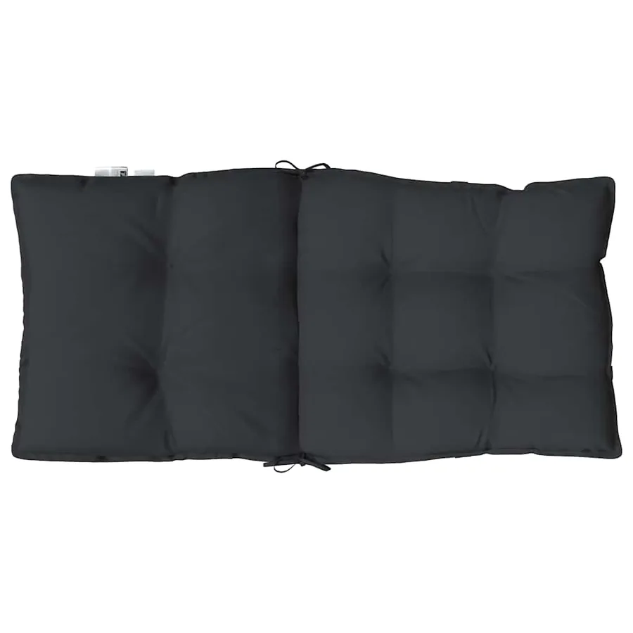 Coussins de chaise à dossier bas lot de 2 noir tissu oxford - 7
