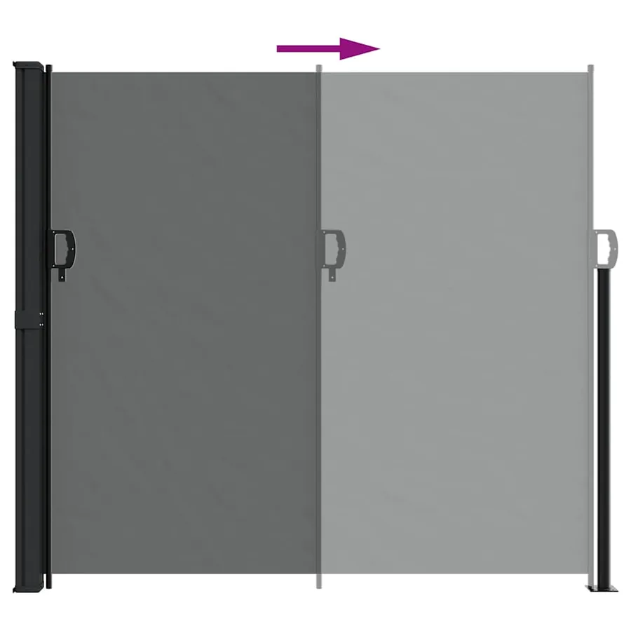 Auvent latéral rétractable anthracite 180x500 cm - 6