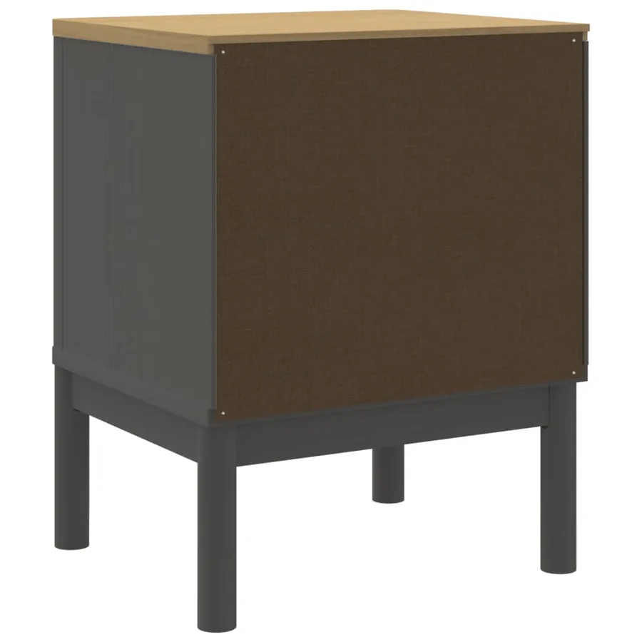 Table de chevet FLORO gris 45x39x57 cm bois de pin massif - 7