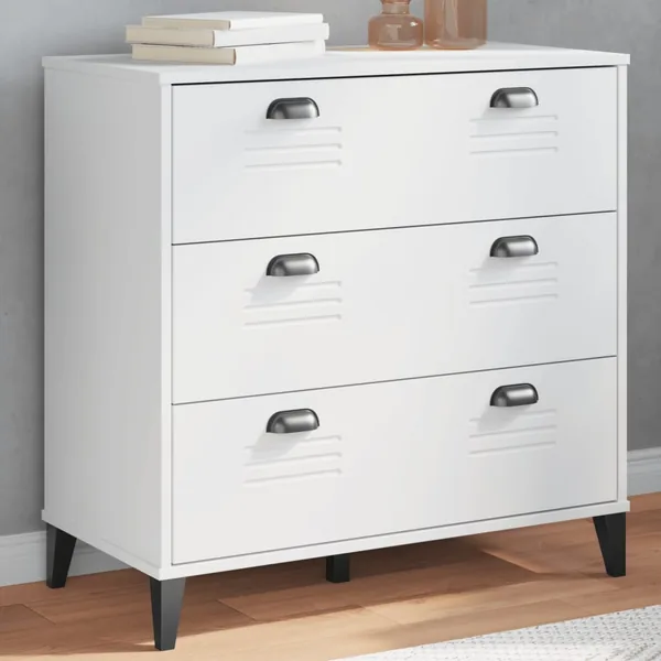 Commode VIKEN blanc bois d'ingénierie
