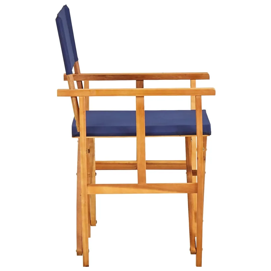 Chaise de metteur en scène bois massif d'acacia bleu - 3