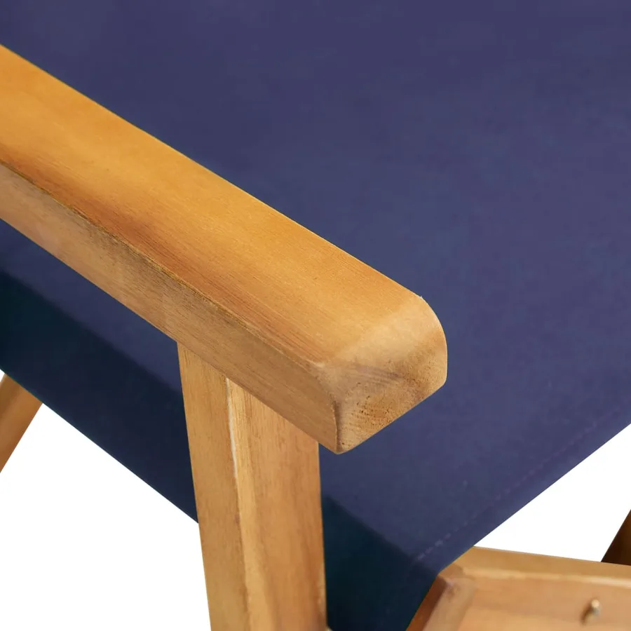 Chaise de metteur en scène bois massif d'acacia bleu - 6