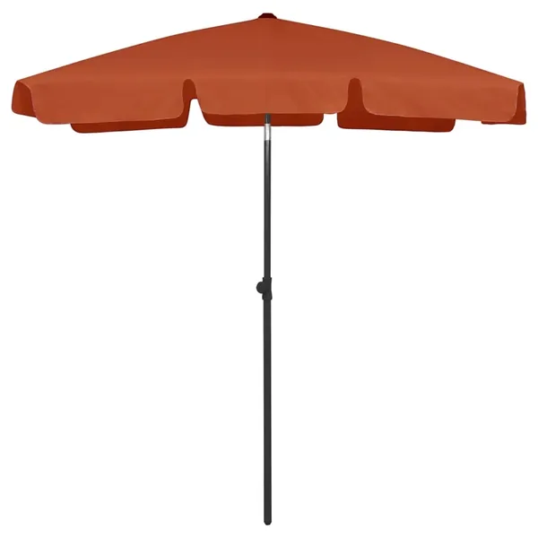 Parasol de plage terre cuite 180x120 cm