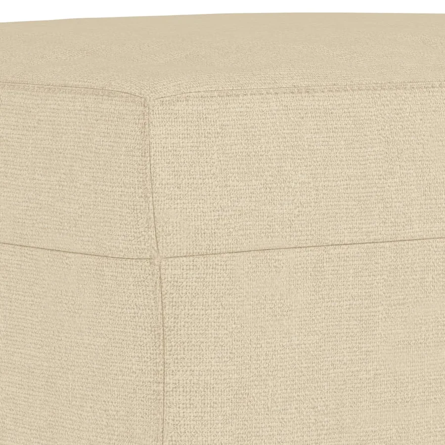 Repose-pied Crème 60x50x41 cm Tissu - 5