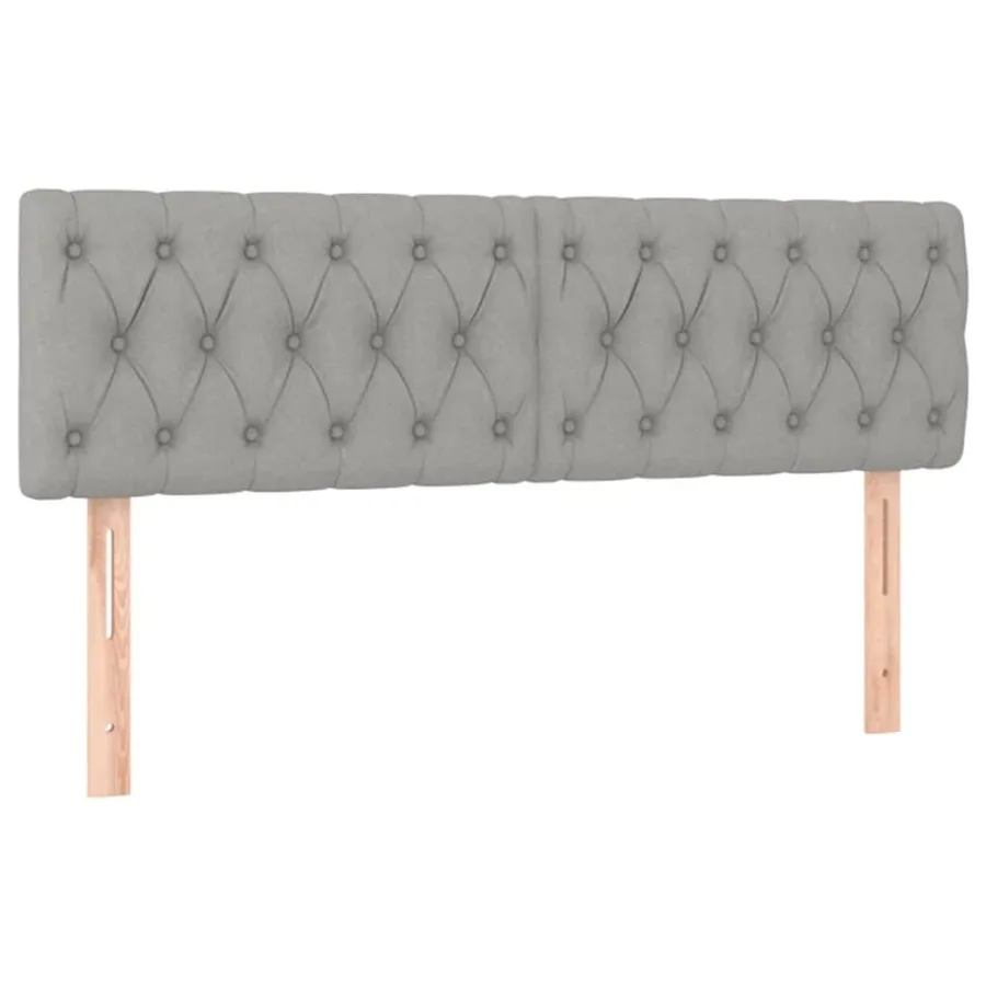 Sommier à lattes de lit avec matelas Gris clair 140x190cm Tissu - 6
