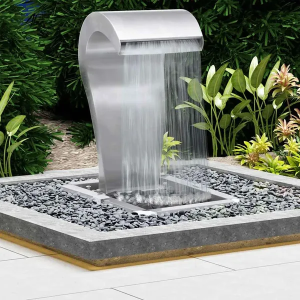 Cascade de jardin Argenté 34x49x82 cm Acier inoxydable