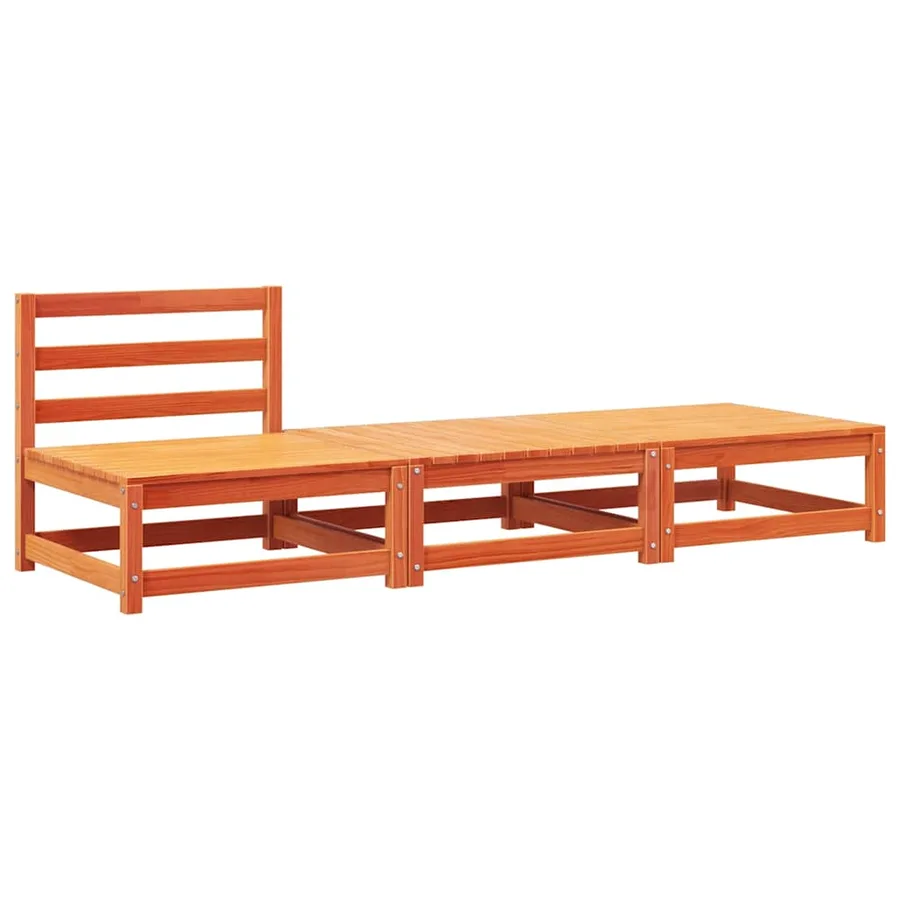 Canapé de jardin sans accoudoirs avec coussins et repose-pieds - 4