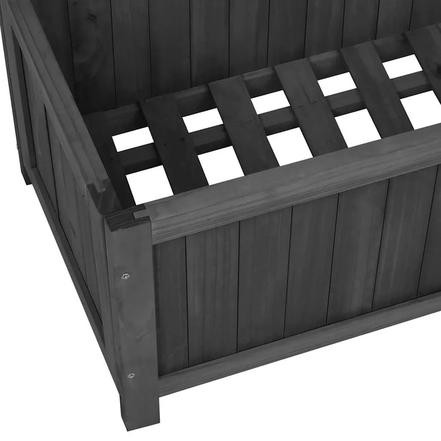 Jardinière à treillis jardin Noir 70x30x135 cm Bois de sapin - 6