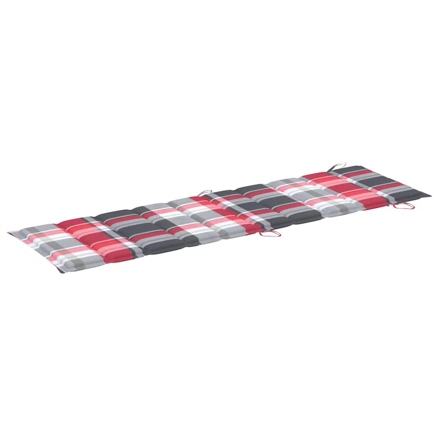 Chaise longue avec coussin Gris Bois d'acacia solide - 11