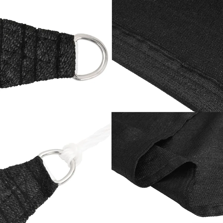 Voile d'ombrage 160 g/m² Noir 2,5x3 m PEHD - 6