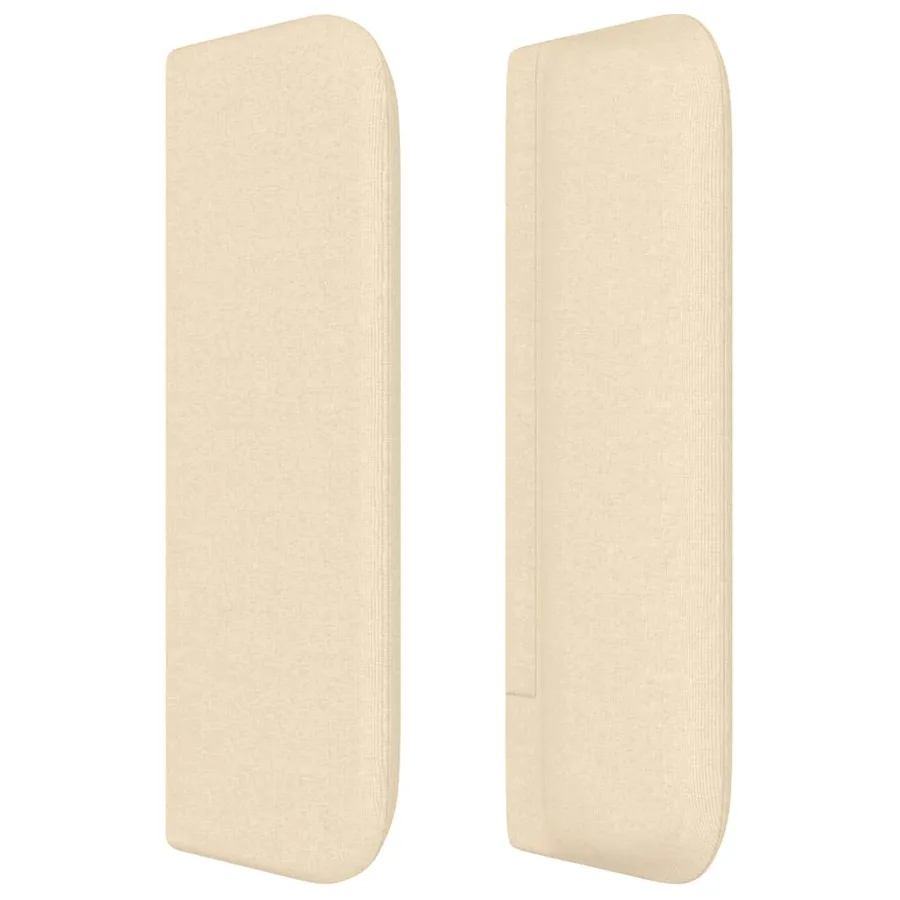 Tête de lit avec oreilles Crème 147x16x78/88 cm Tissu - 4