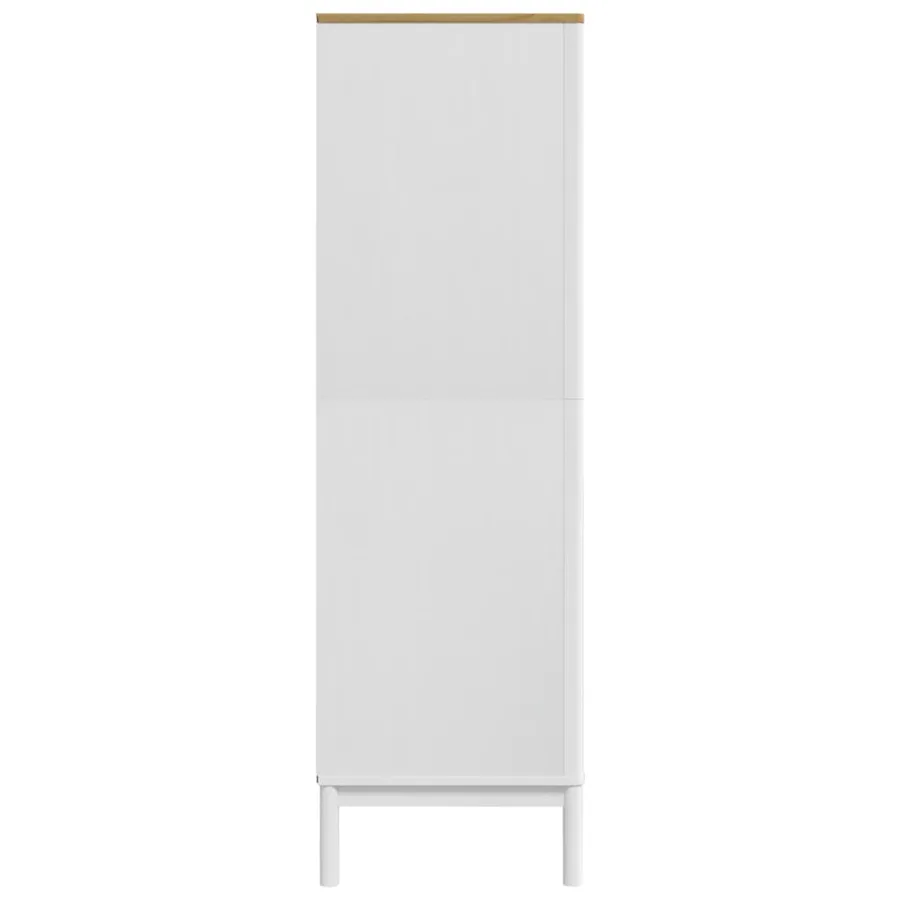 Garde-robe FLORO blanc 77x53x171 cm bois massif de pin - 6