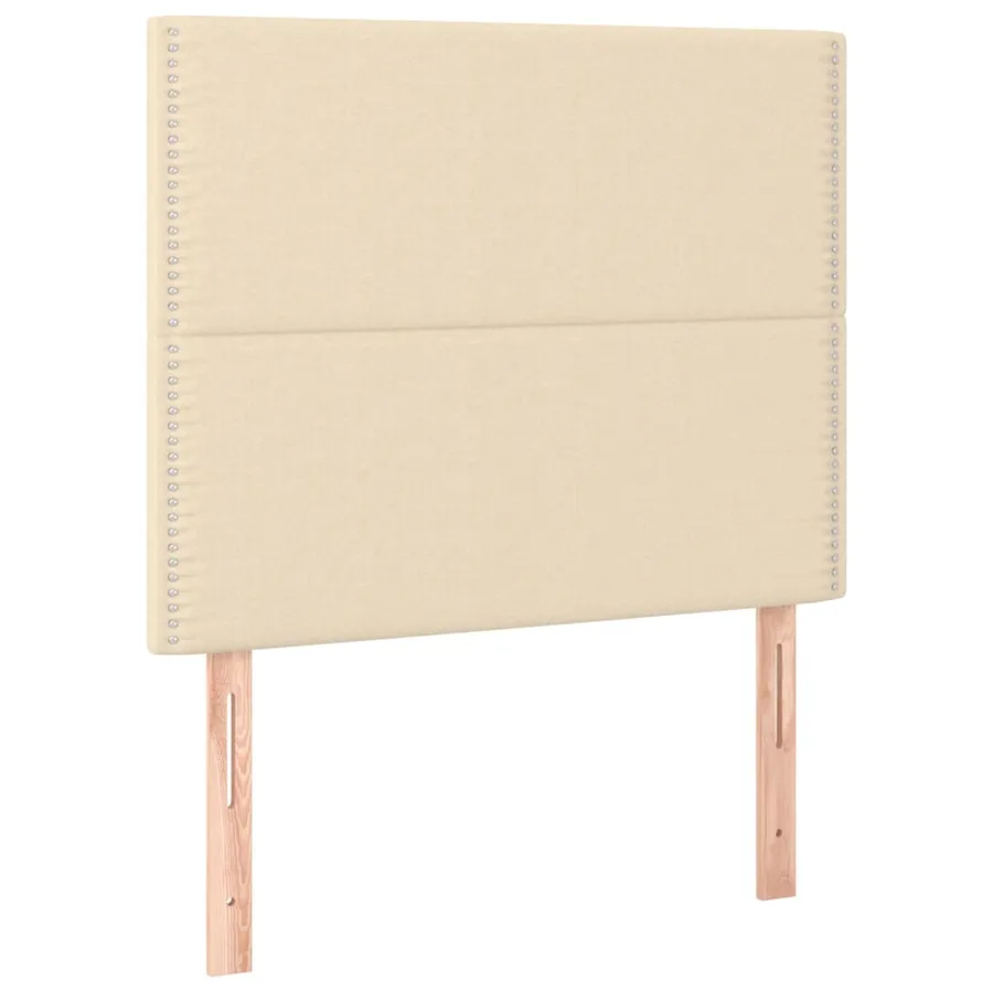 Sommier à lattes de lit avec matelas Crème 100x200 cm Tissu - 6