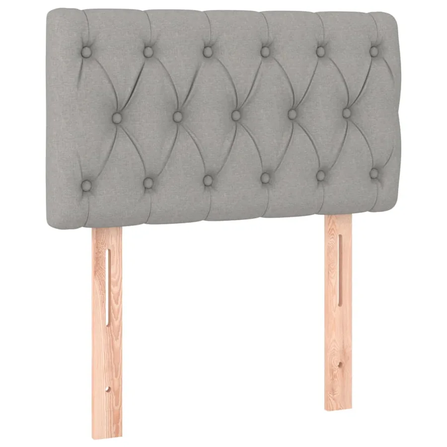 Sommier à lattes de lit avec matelas Gris clair 80x200 cm Tissu - 6