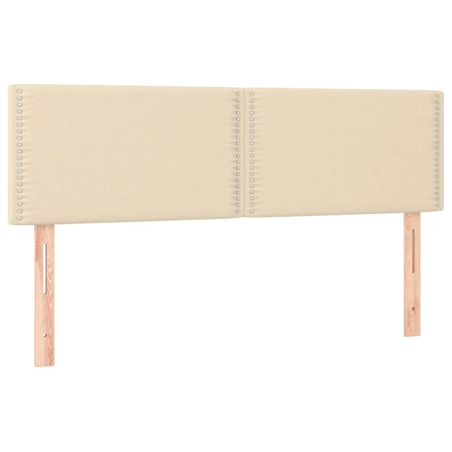 Sommier à lattes de lit avec matelas Crème 140x200 cm Tissu - 6