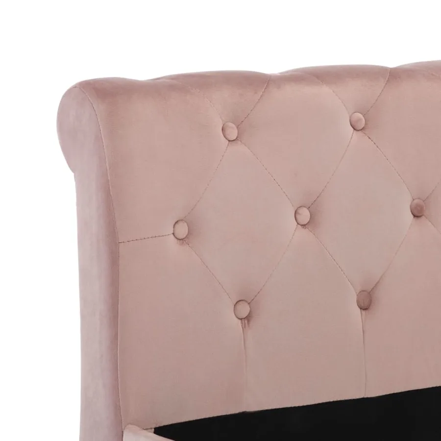 Cadre de lit sans matelas Rose Velours 140x200 cm - 5