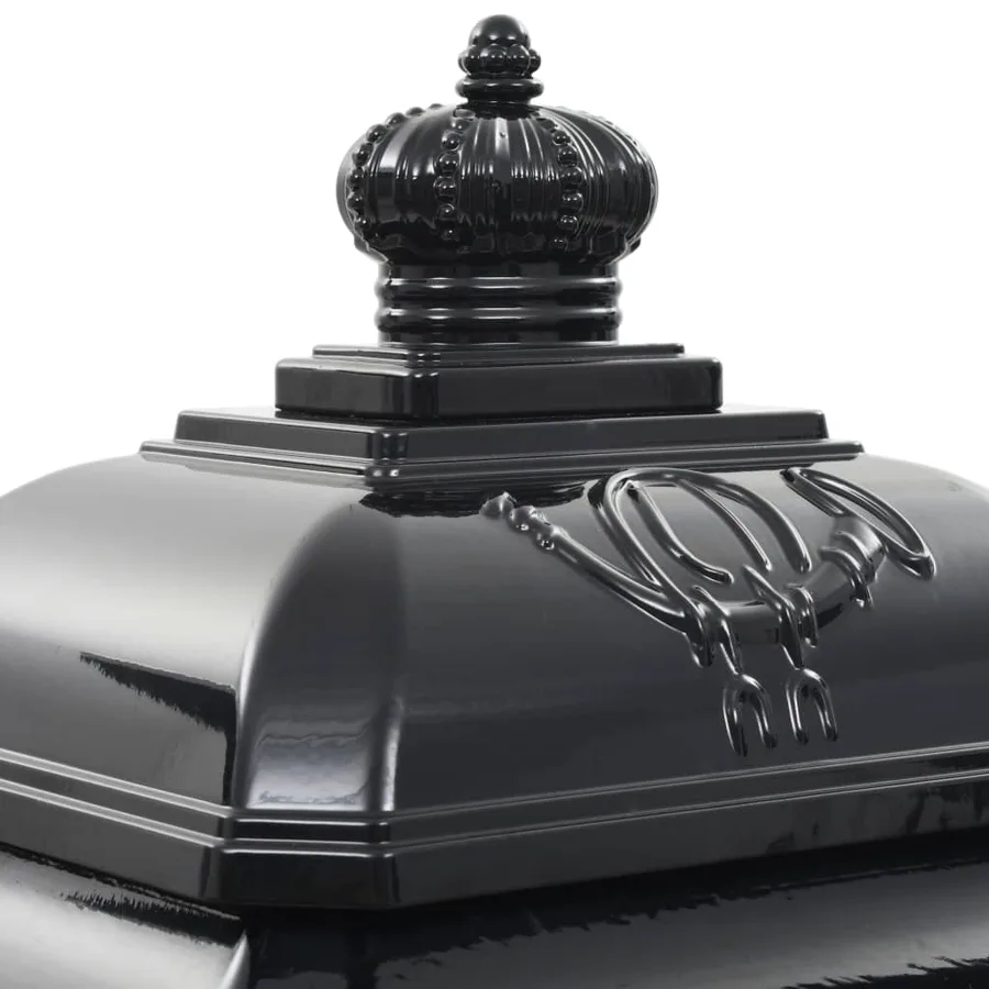Boîte aux lettres à pilier Aluminium Vintage antirouille Noir - 11