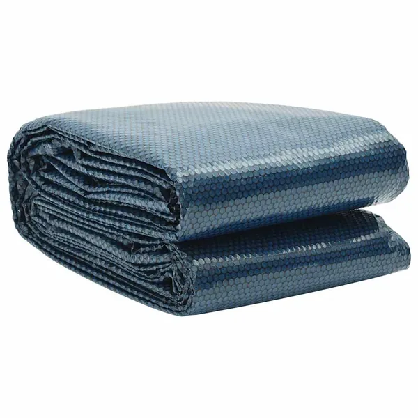 Film solaire de piscine flottant PE 488 cm Noir et bleu