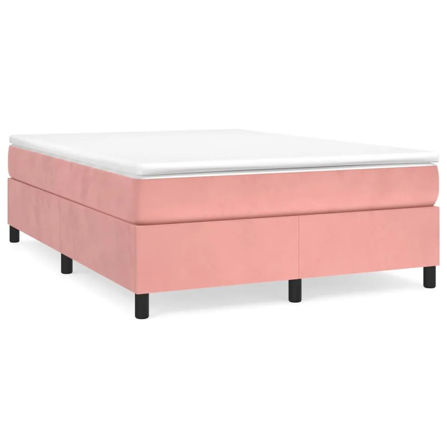 Sommier à lattes de lit avec matelas Rose 140x200 cm Velours - 2