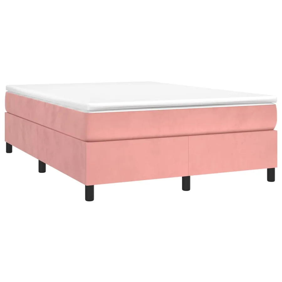 Sommier à lattes de lit avec matelas Rose 140x200 cm Velours - 3