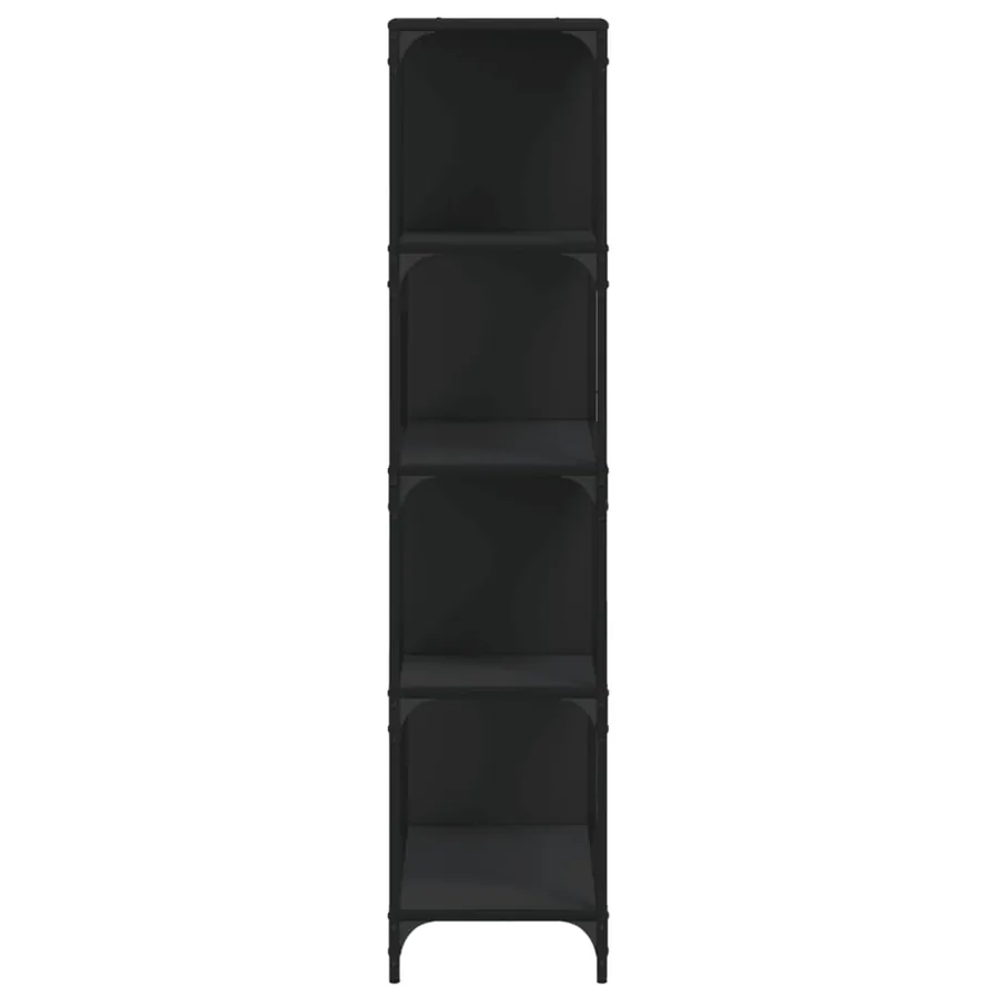 Bibliothèque à 4 niveaux noir 139x33,5x149 cm bois d'ingénierie - 6