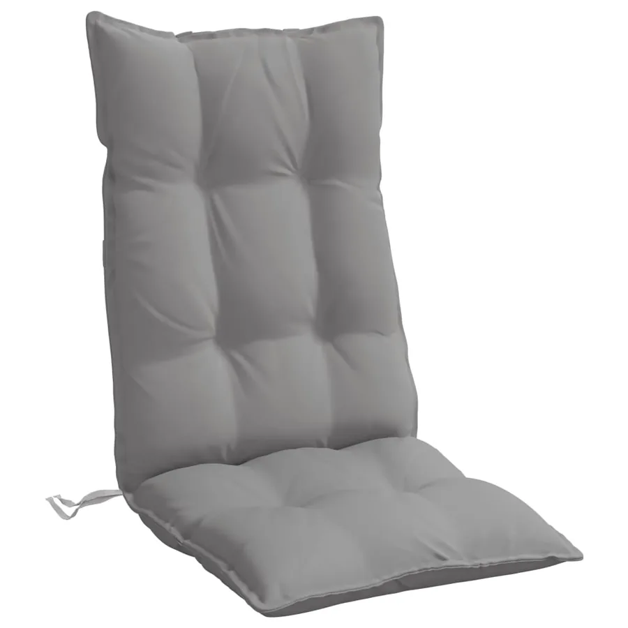 Coussins de chaise à dossier haut lot de 4 gris tissu oxford - 5