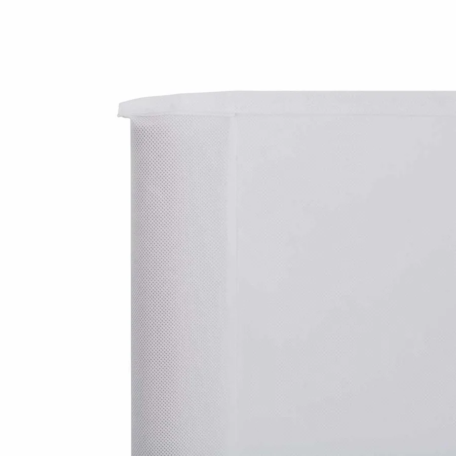 Paravent 5 panneaux Tissu 600 x 120 cm Blanc sable - 4