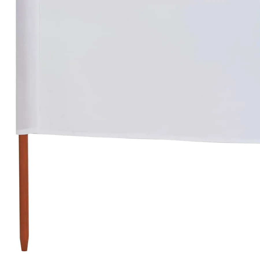 Paravent 5 panneaux Tissu 600 x 120 cm Blanc sable - 5