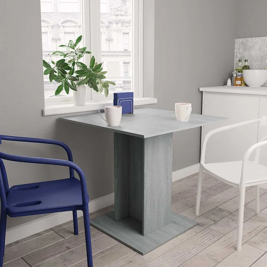 Table à dîner Sonoma gris 80x80x75 cm Bois d'ingénierie