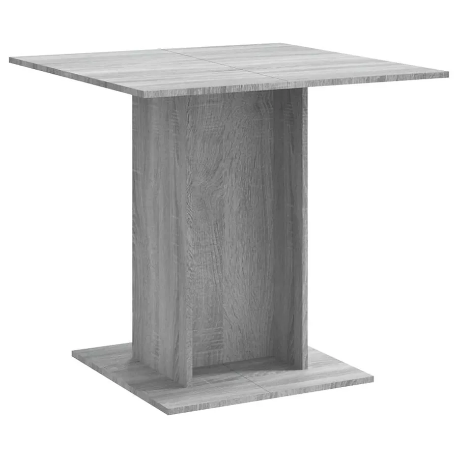 Table à dîner Sonoma gris 80x80x75 cm Bois d'ingénierie - 2