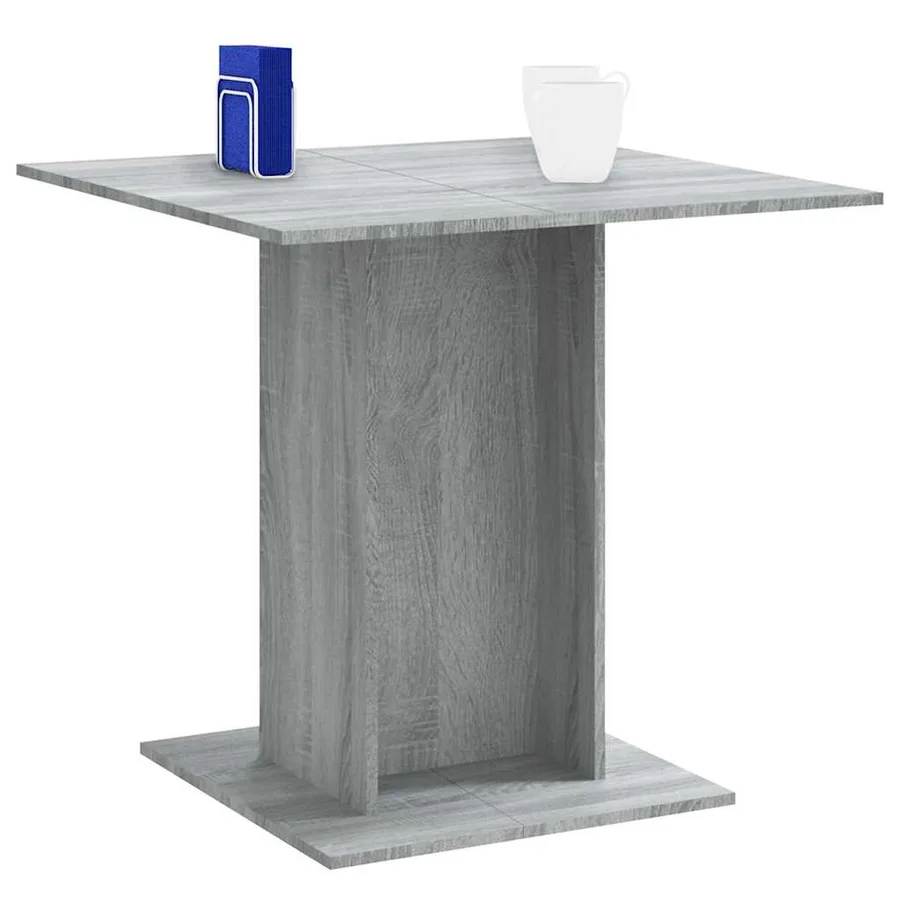 Table à dîner Sonoma gris 80x80x75 cm Bois d'ingénierie - 3