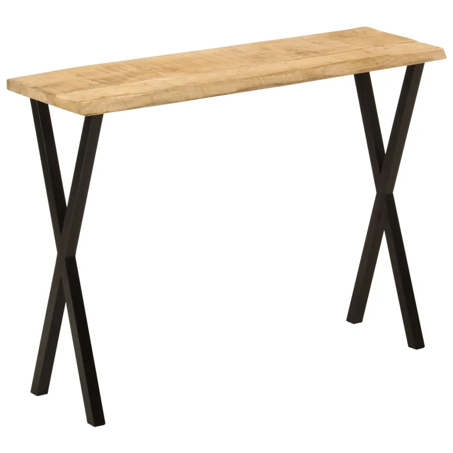 Table console à live edge 105x33x76 cm bois de manguier massif - 9