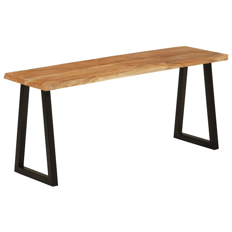 Banc avec bord vivant 105 cm bois d'acacia massif - 11