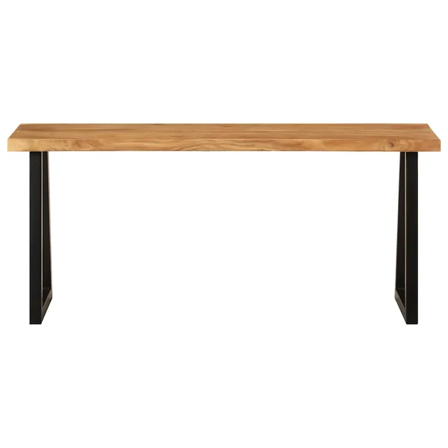 Banc avec bord vivant 105 cm bois d'acacia massif - 2
