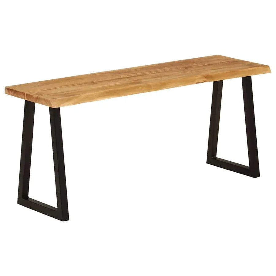 Banc avec bord vivant 105 cm bois d'acacia massif - 4