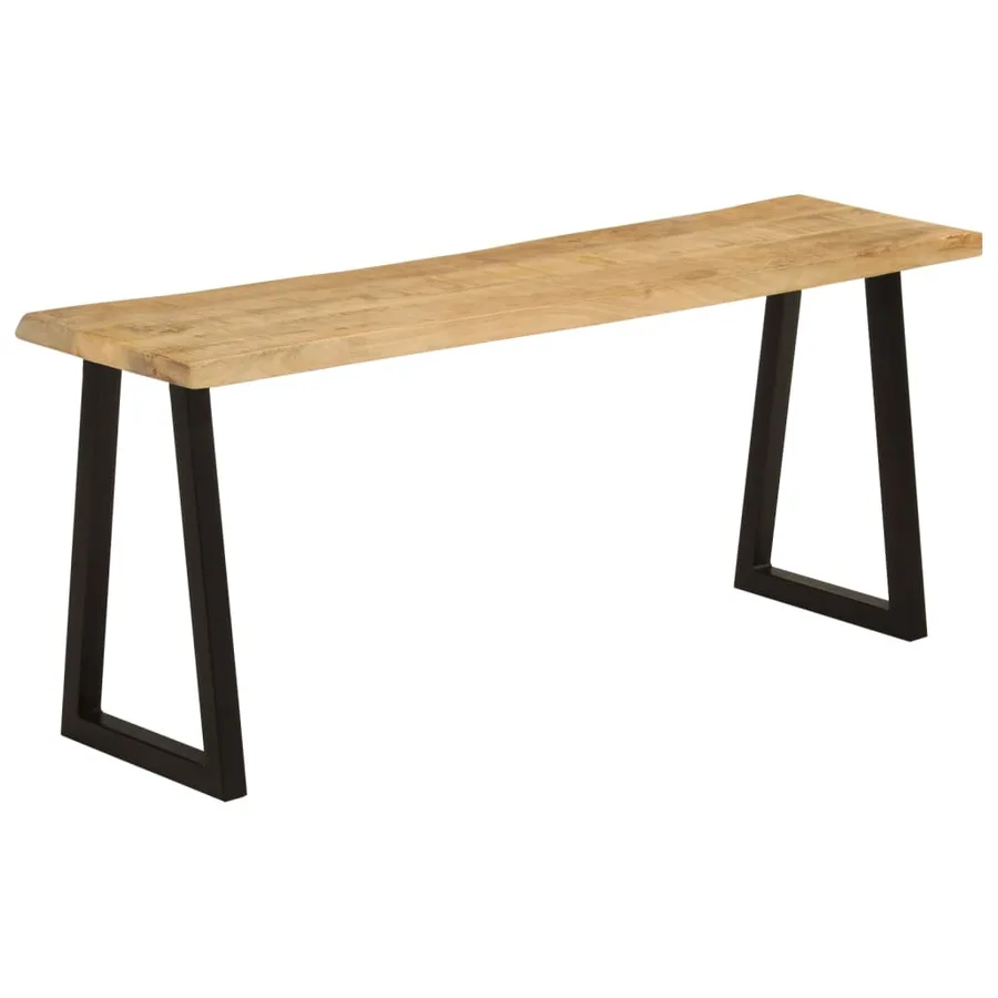 Banc avec bord vivant 105 cm bois de manguier massif - 10
