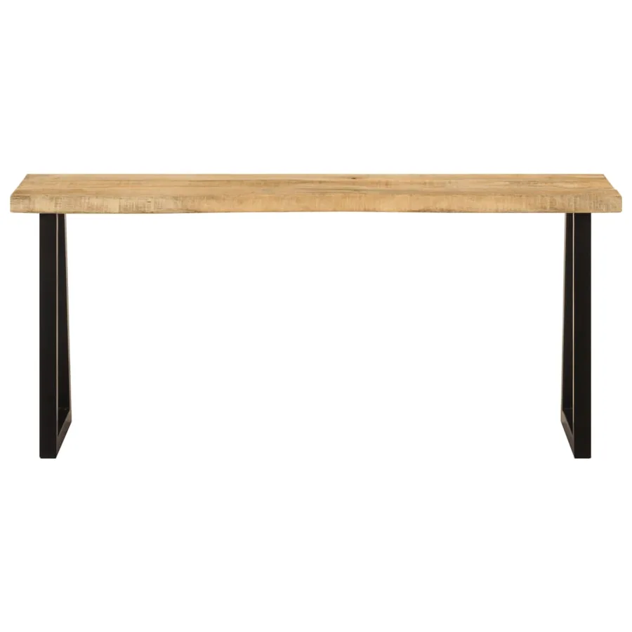 Banc avec bord vivant 105 cm bois de manguier massif - 2