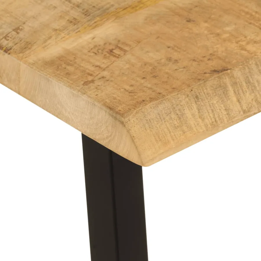 Banc avec bord vivant 105 cm bois de manguier massif - 6