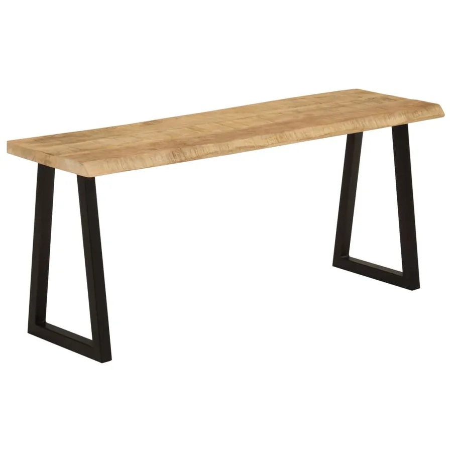 Banc avec bord vivant 105 cm bois de manguier massif - 9
