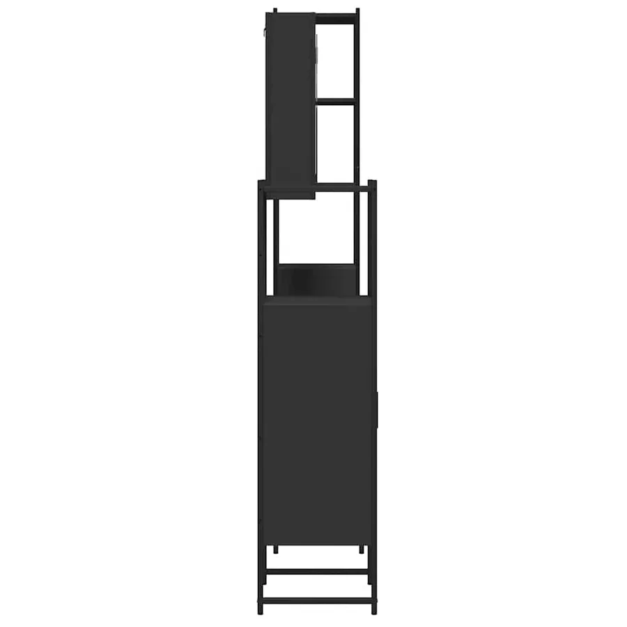 Ensemble d’armoires salle de bain 4 pcs noir bois d'ingénierie - 7