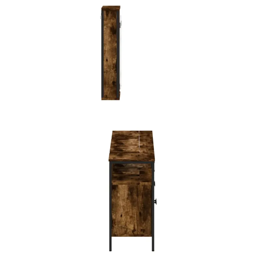 Ensemble de meubles de salle de bain 3 pcs Chêne fumé - 7
