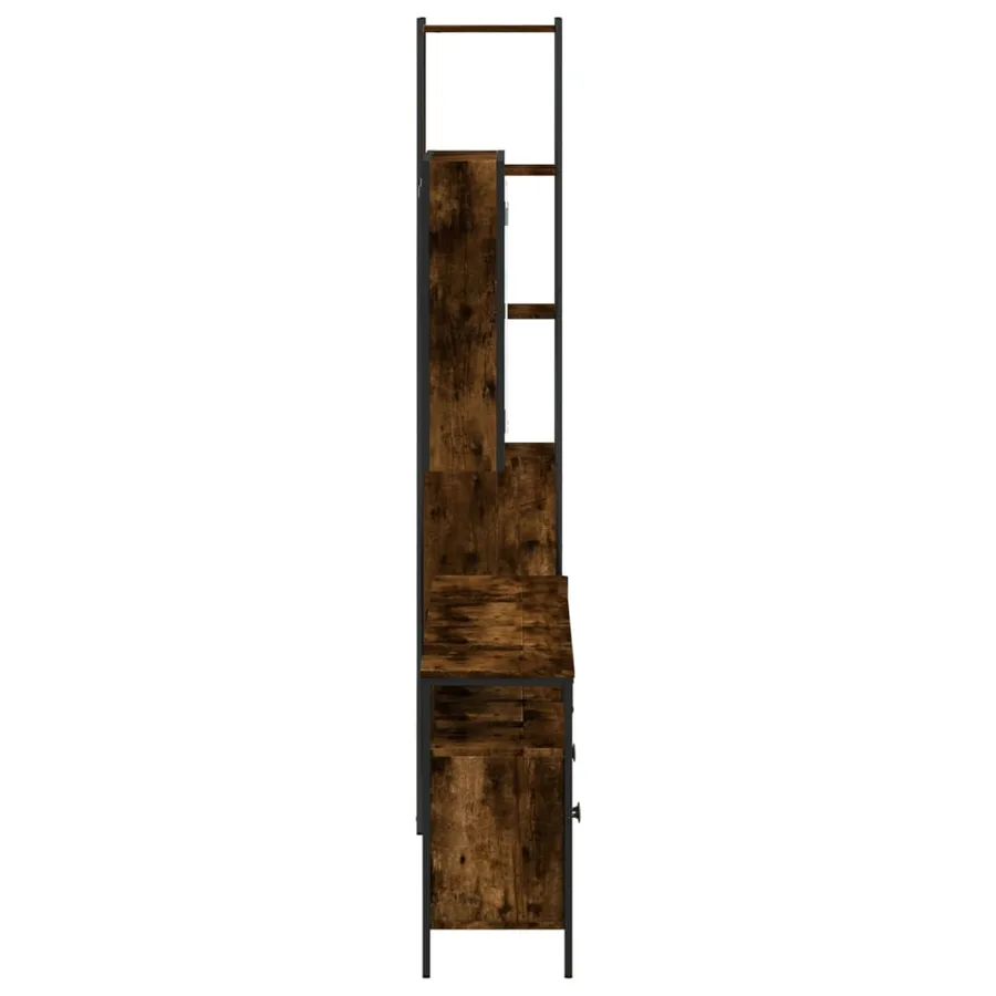 Ensemble d'armoires de salle de bain 4 pcs chêne fumé - 7