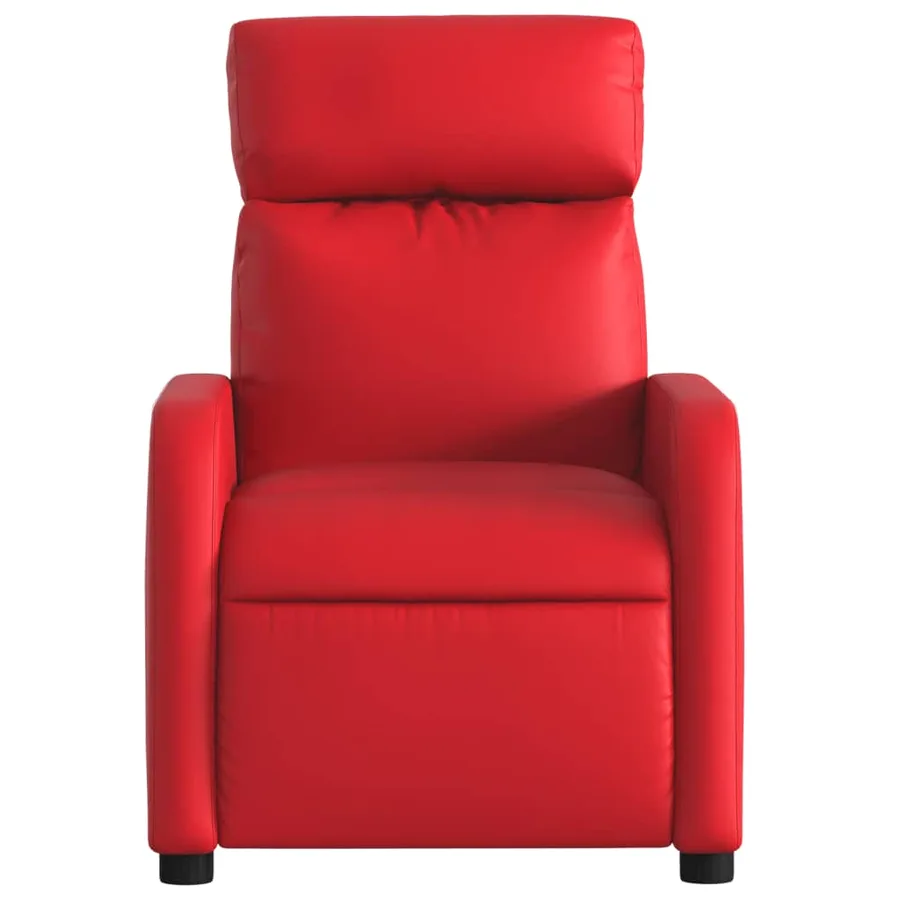 Fauteuil inclinable Rouge Similicuir - 6
