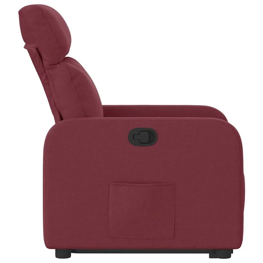 Fauteuil inclinable rouge bordeaux tissu - 10