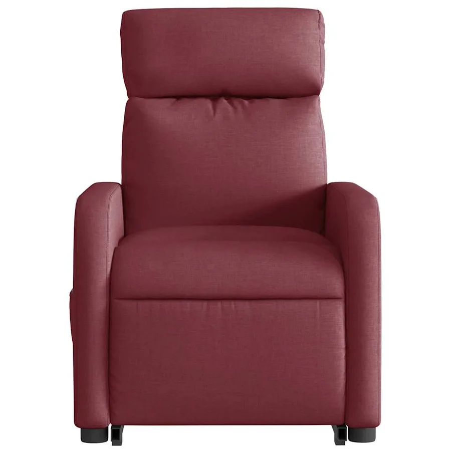 Fauteuil inclinable rouge bordeaux tissu - 9
