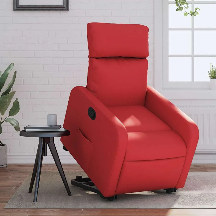 Fauteuil inclinable Rouge Similicuir - 16