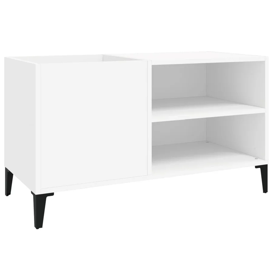 Armoire à disques blanc 84,5x38x48 cm bois d'ingénierie - 2