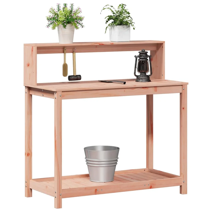 Table de rempotage avec étagères bois massif de douglas - 4