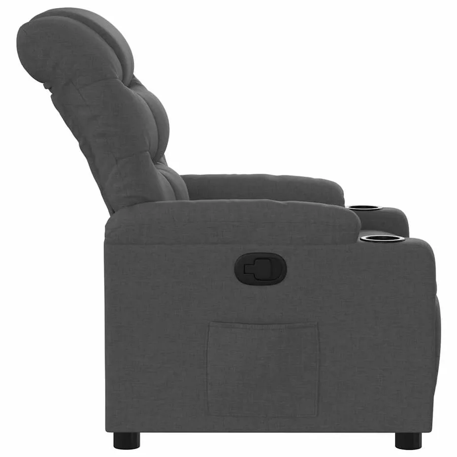 Fauteuil inclinable Gris foncé Tissu - 7